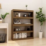 vidaXL Ormarić za knjige / pregrada boja meda 100x30x135,5 cm borovina | shoptok.hr
