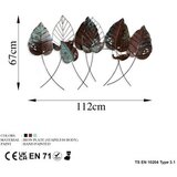 WALLXPERT dekorativni metalni zidni pribor casting leaf 3 | ePonuda.com