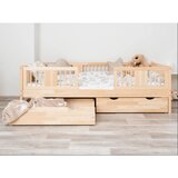 Molarem Home Drveni dječji krevet Luna 20 - svijetlo drvo - 180x80 cm - S 2 ladice Cijene