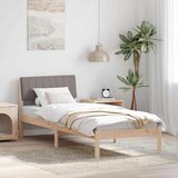  Okvir kreveta Smeđa i taupe 75 x 190 cm Masivna borovina | shoptok.hr