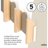 Umbra Bež/v naravni barvi jeklen stenski obe&amp;scaron;alnik 43 cm Saloon &amp;ndash; Slike
