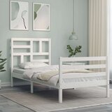  Okvir kreveta s uzglavljem bijeli 2FT6 mali od masivnog drva | shoptok.hr