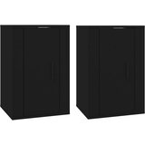 vidaXL Stenska TV omarica 2 kosa črna 40x34,5x60 cm, (20734148) Cene