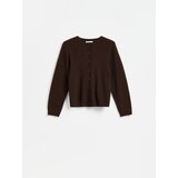 Reserved Vuneni kardigan - tamnosmeđe | shoptok.hr