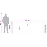  Retraktabilna bočna tende Antracit 500 x 100 cm Poliester - Antracit 100 x 500 cm | shoptok.hr