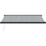 Tenda na uvlačenje antracit-bijela 4x3 m od tkanine i aluminija | shoptok.hr