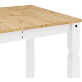 vidaXL Jedilna miza Corona bela 160x80x75 cm trdna borovina | Shoptok.si