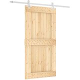  Klizna vrata Prirodna i bijela 100 x 210 cm Čvrsta borovina | Eponuda.com