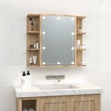 Ormarić s ogledalom LED boja hrasta sonome 70 x 16,5 x 60 cm | shoptok.hr