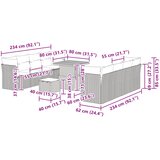  Sjedeća garnitura za vrt 11 pcs Crna poliratan | shoptok.hr