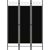 vidaXL Sobna pregrada s 3 panela crna 120 x 180 cm Cijene