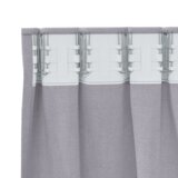vidaXL Zavjese sa zavjesama 2 pcs Metalna siva 260 x 140 cm Poliester | shoptok.hr