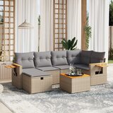 vidaXL 7-dijelni set vrtnih sofa s jastucima bež od poliratana | shoptok.hr