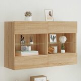  Zidni TV ormarić s LED svjetlima boja hrasta 98,5x30x60,5 cm | shoptok.hr