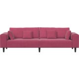  Žametni kavč z blazino Vinorodna rdeča 208 cm Žamet | Shoptok.si