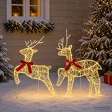  Božićni irvas 2 kom. 40 LED lampica Topla bijela | shoptok.hr