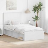  Krevetna konstrukcija Bijelo 90 x 200 cm Čvrsto borovo drvo | shoptok.hr
