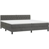  box spring s madracem LED tamnosivi 200x200 cm baršun | shoptok.hr