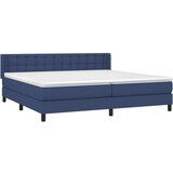  Box spring postelja z vzmetnico modra 200x200 cm blago, (20894294) | Shoptok.si