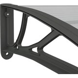 Nadstrešnica za vrata crna 400 x 100 cm polikarbonatna | shoptok.hr
