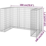  Gabionski zid za kante od pocinčanog čelika 180 x 100 x 110 cm | shoptok.hr