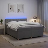  Boxspring krevet s madracem Svjetlosiva 200 x 200 cm Tkanina | shoptok.hr