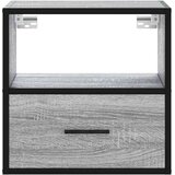 vidaXL Zidni noćni ormarić Sivi Sonoma 40x31x39,5 cm | shoptok.hr