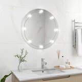  Zidno ogledalo s LED svjetlima okruglo stakleno | shoptok.hr
