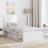  Krevetna konstrukcija Bijelo 100 x 200 cm Čvrsto borovo drvo | shoptok.hr
