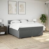  Krevet s oprugama i madracem tamnosivi 200 x 200 cm od tkanine | shoptok.hr
