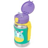 Skip Hop Zoo Straw Bottle steklenica za vodo iz nerjavnega jekla s slamico Unicorn 12 m+ 350 ml | Shoptok.si