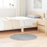 vidaXL Tepih Sivi Poliester Ø 90 cm Akcentni tepih Kružni Moderni | shoptok.hr