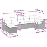  Set sofe 7 kom. Crna poliratan | shoptok.hr