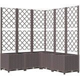 Maison Chic Cvetlično korito - Cvetlični Lonec z oporno mrežo rjavo 120x120x136 cm PP, (21789839) | Shoptok.si