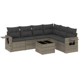Maison Chic Seti vrtnega pohištva - Vrtna garnitura - Vrtni pohištvo set 7-delna z blazinami siv poli ratan, (21802309) | Shoptok.si