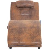  Masažni ležaj od umjetne brušene kože s jastukom smeđi | shoptok.hr