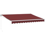 vidaXL Ročno zložljiva tenda bordo 350x250 cm, (21260812) u