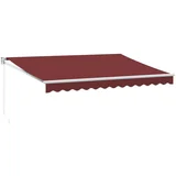vidaXL Ročno zložljiva tenda bordo 350x250 cm, (21260812)