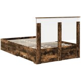  Krevetna konstrukcija s ladicama Dimljeni hrast 120 x 200 cm | shoptok.hr