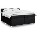  The Living Store Box spring postelja z vzmetnico črn 200x200 cm blago - Box Spring Postelja, (21496873) Cene