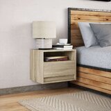 vidaXL Zidni noćni ormarić s LED svjetlima boja hrasta sonome | shoptok.hr