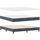 Box Spring krevet s madracem tamno sivi 180x200 cm baršun | shoptok.hr