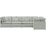  Modularna sofa s jastucima, baršunasta, svijetlosiva | Shoptok.si