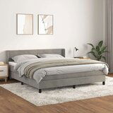  Box spring postelja z vzmetnico svetlo siva 180x200 cm žamet, (20899110) | Shoptok.si