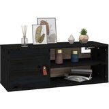  Zidni ormarići 2 kom crni 80 x 30 x 30 cm od masivne borovine | shoptok.hr