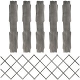 vidaXL Rešetkaste ograde 5 kom sive od masivne jelovine 180 x 60 cm | shoptok.hr