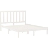  Posteljni okvir bel iz trdnega lesa 160x200 cm, (20645408) | Shoptok.si