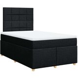 vidaXL Krevet s oprugama i madracem crni 120 x 200cm od tkanine | shoptok.hr