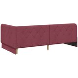 vidaXL Kutni okvir kreveta Vinska crvena 100 x 200 cm tkanina | shoptok.hr