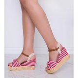D/CEO Red/white wedge sandals Holiday Vibes | Shoptok.si